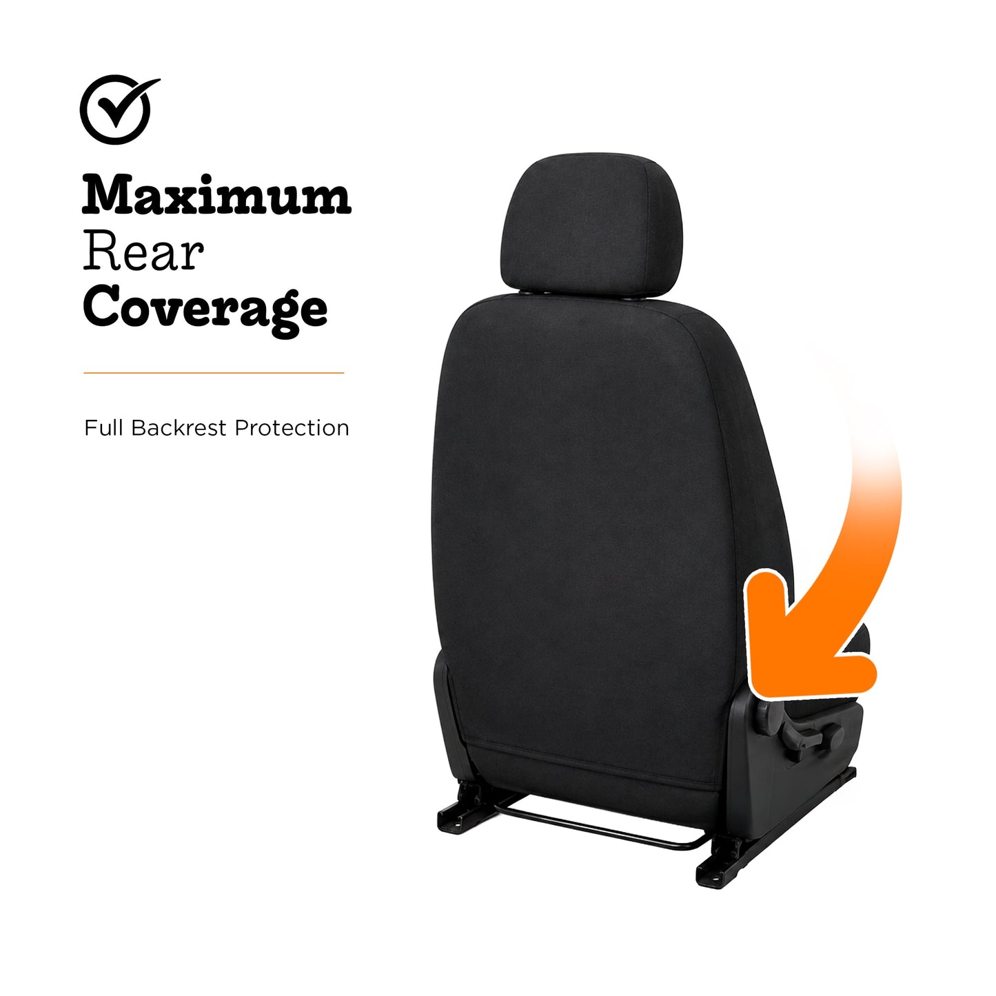 Front Car Seat Cover (Pack of 2) with Car Headrest, Front Car Seat Protector, Universal Car Seat Covers, Covers Car Seats, Compatible with Side Airbags