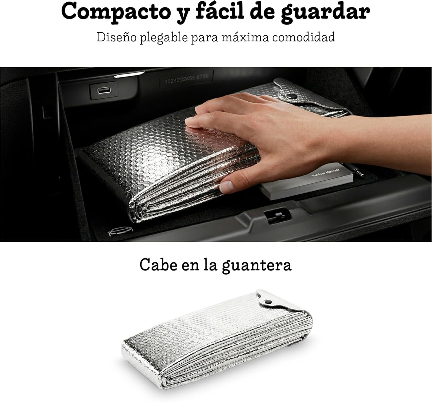 Universal Folding Front Car Sunshade, 130 x 80 cm, UV Protection