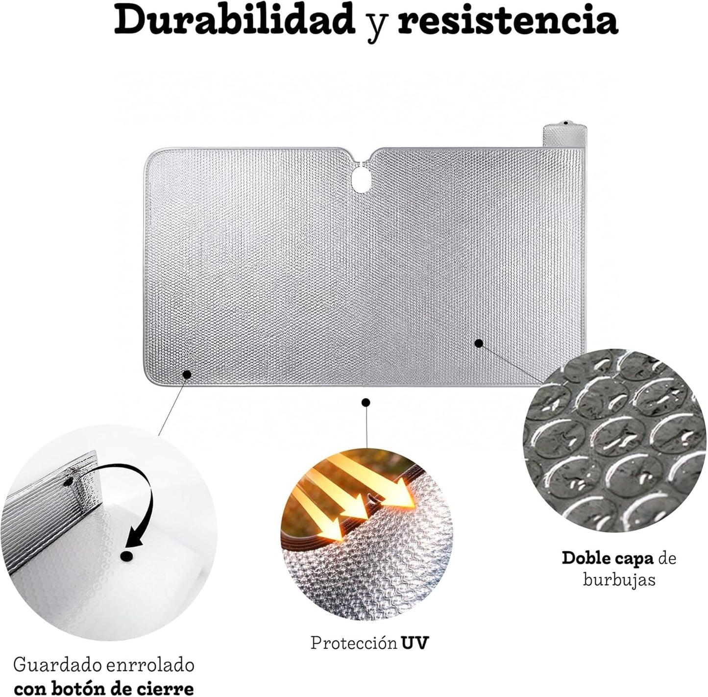 Universal Folding Front Car Sunshade, 130 x 80 cm, UV Protection