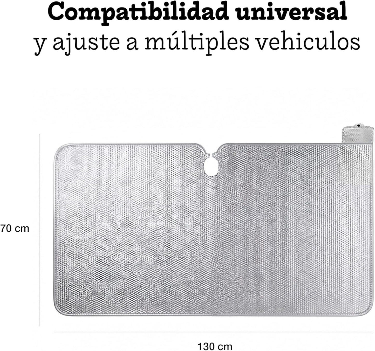 Universal Folding Front Car Sunshade, 130 x 80 cm, UV Protection