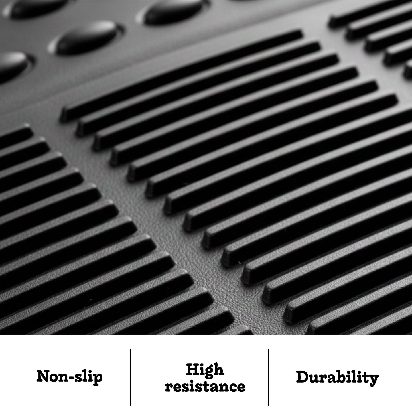 Universal Car Mats 4-Piece Set (2 Front Mats and 2 Rear Mats), Non Slip Mats, Flexible PVC Rubber Car Mats, Cut-to-Size, Easy to Clean